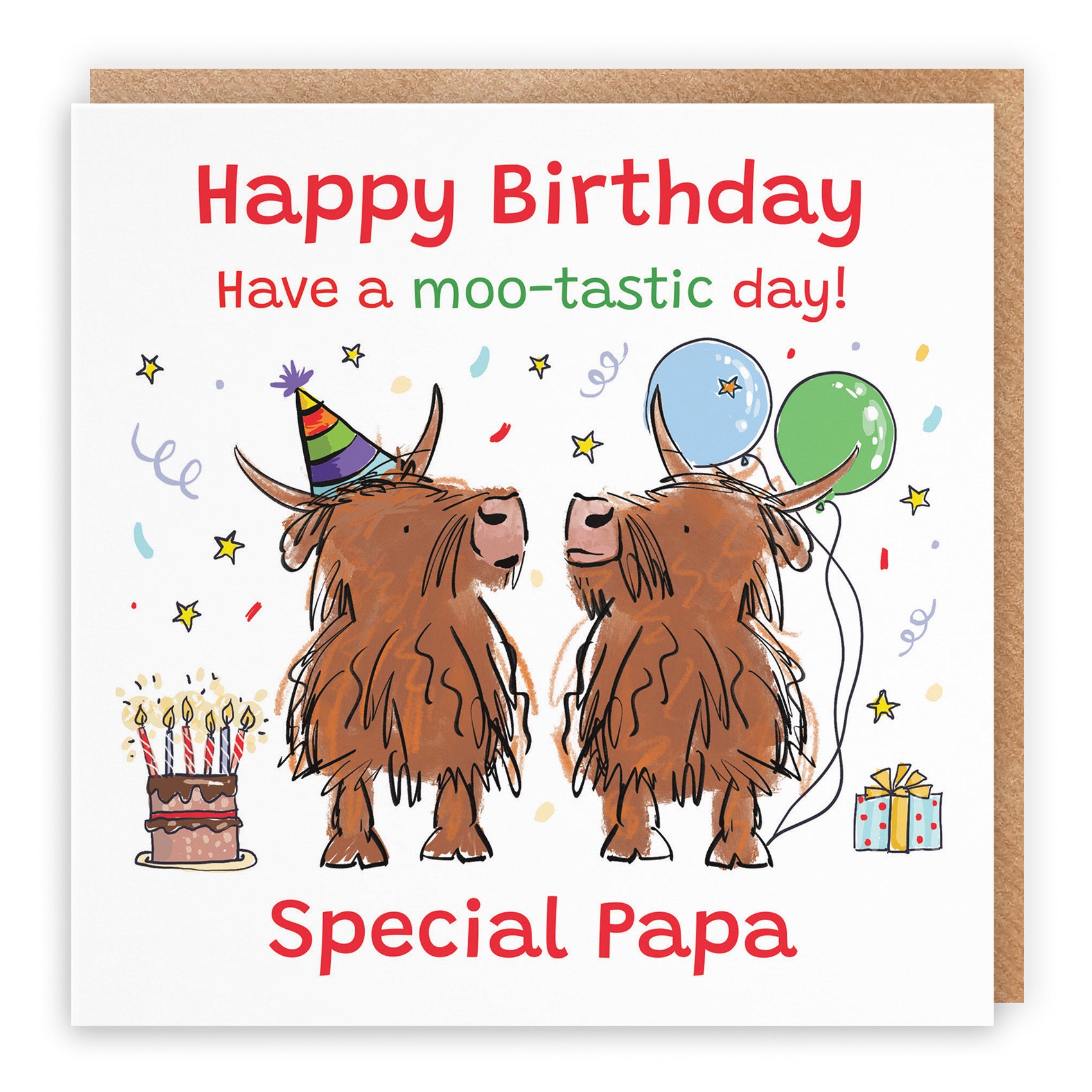 Highland Cows Birthday Card Animal Party