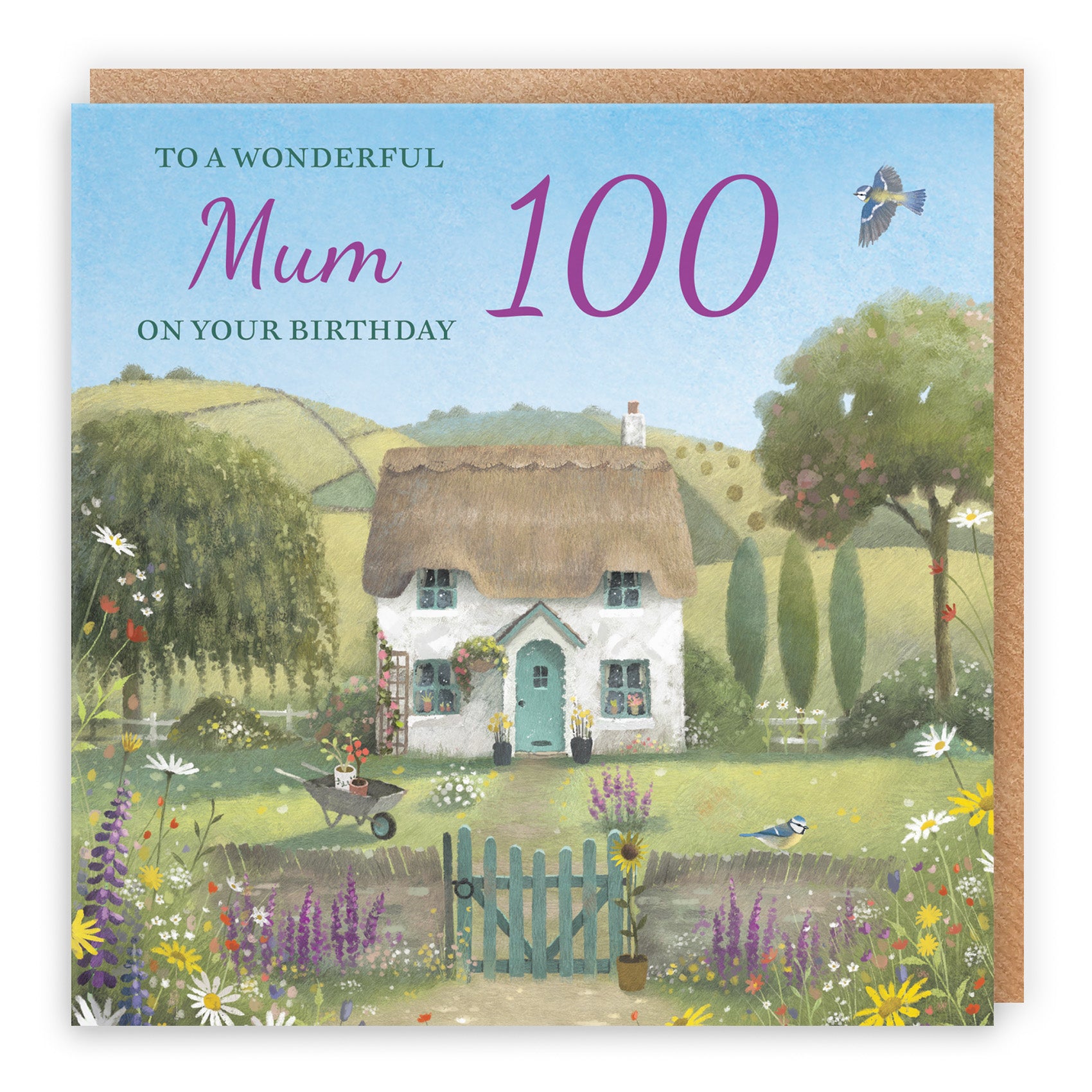 Thatched Cottage Birthday Card Milo's Gallery