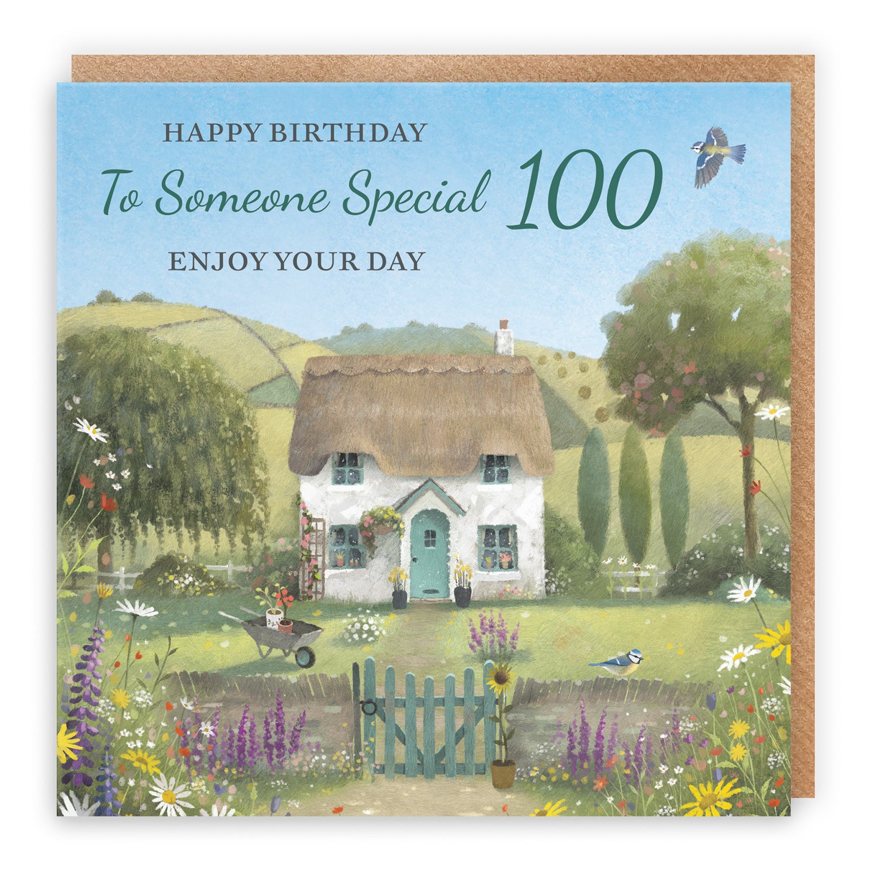 Thatched Cottage Birthday Card Milo's Gallery