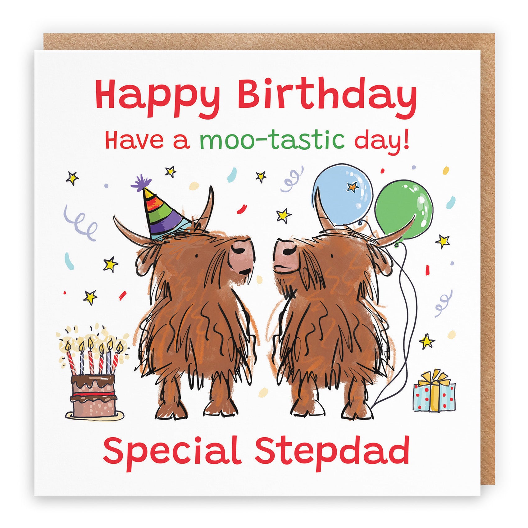 Highland Cows Birthday Card Animal Party