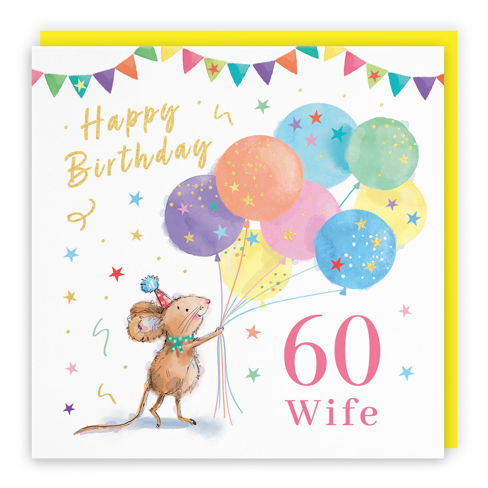 Colourful Balloons Birthday Card Little Whiskers