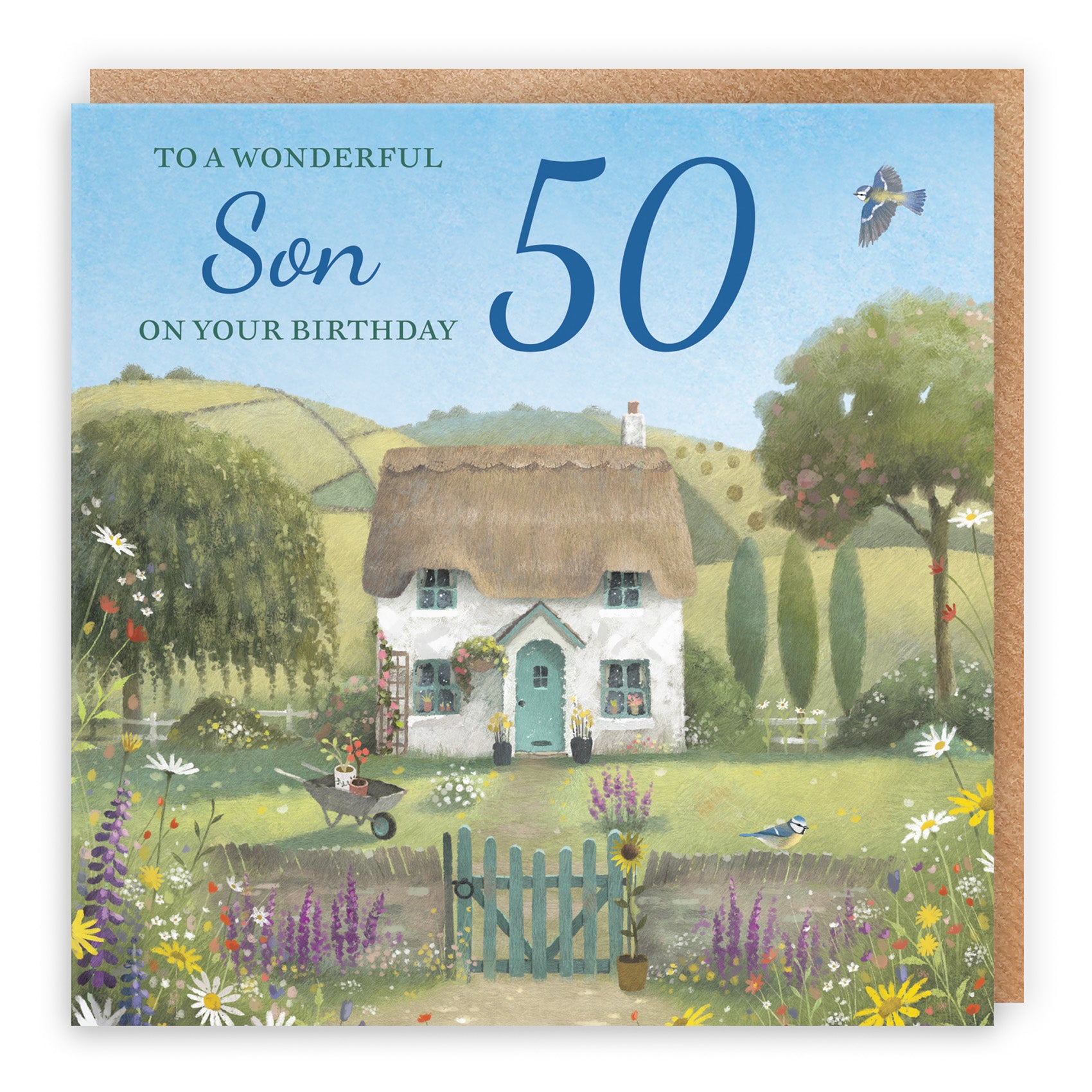 Thatched Cottage Birthday Card Milo's Gallery