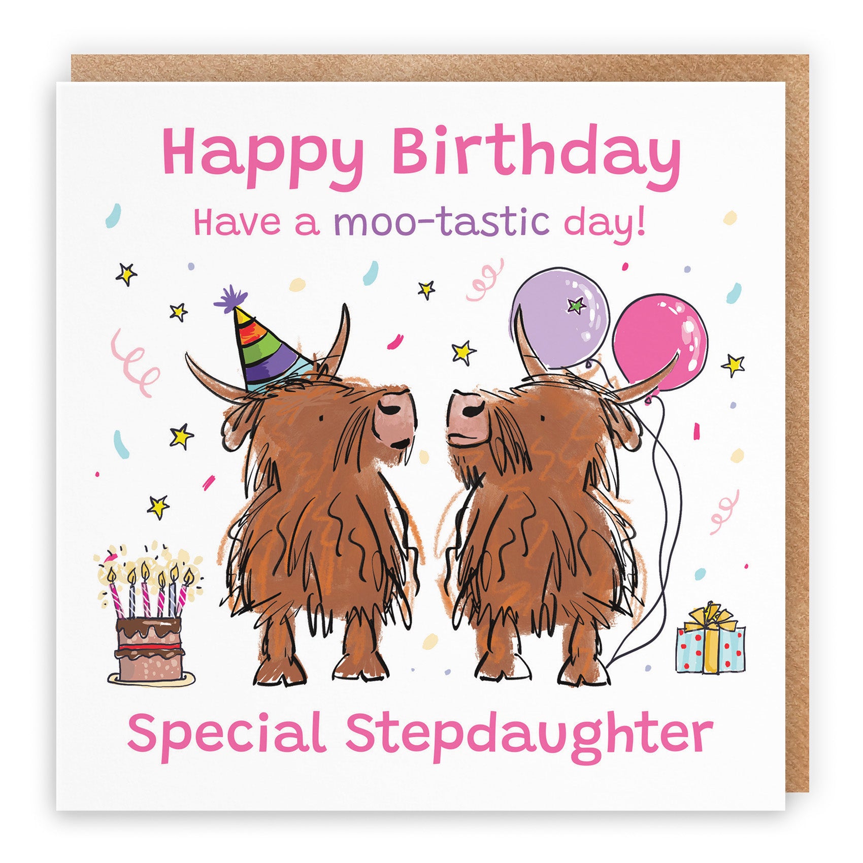 Highland Cows Birthday Card Animal Party