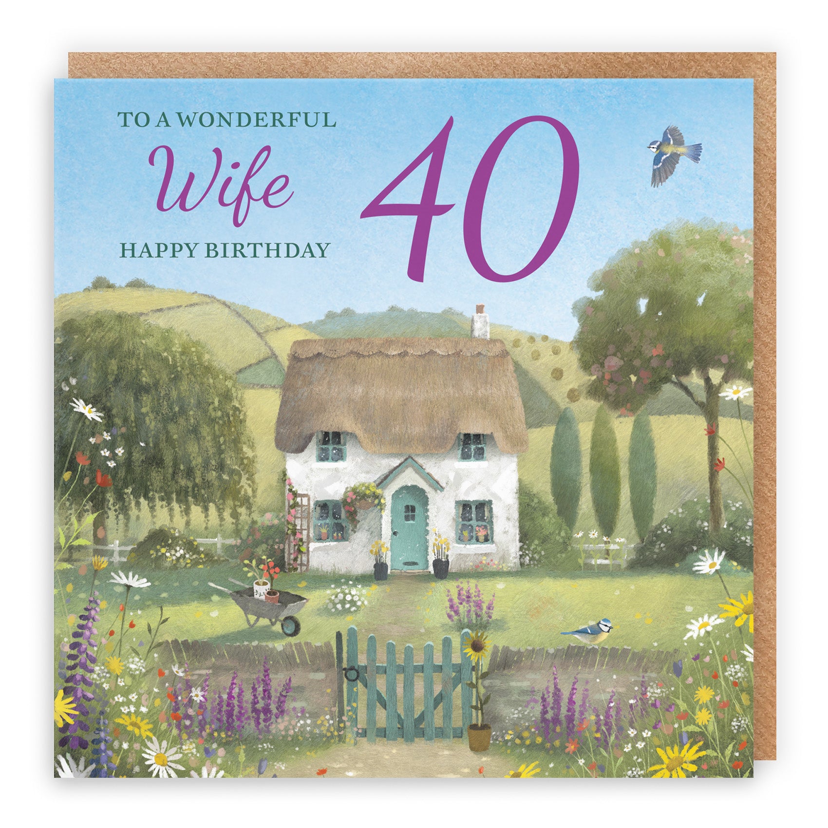 Thatched Cottage Birthday Card Milo's Gallery