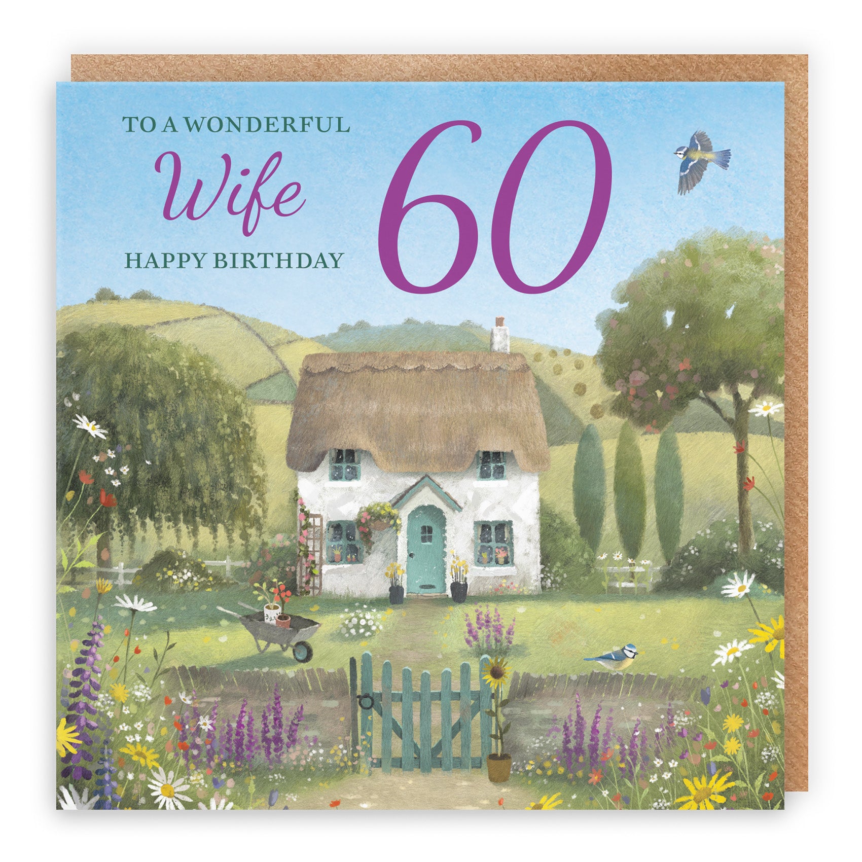 Thatched Cottage Birthday Card Milo's Gallery