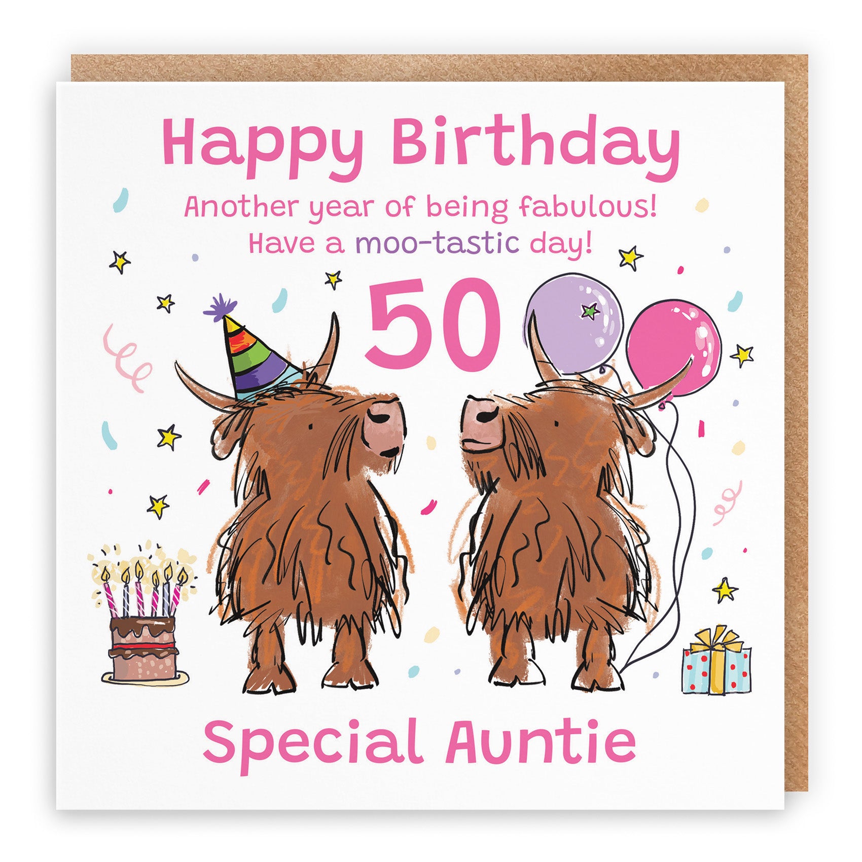 Highland Cows Birthday Card Animal Party