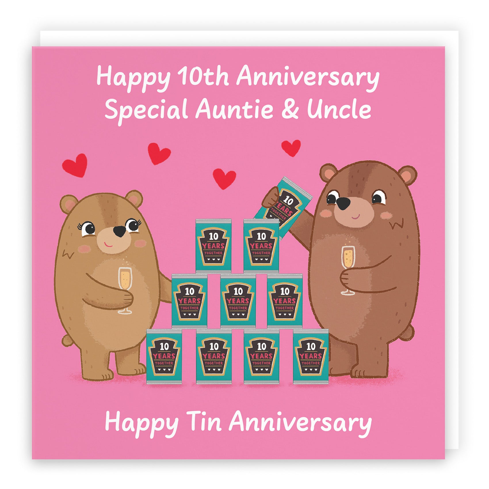 Bears Milestone Anniversary Card Love Story