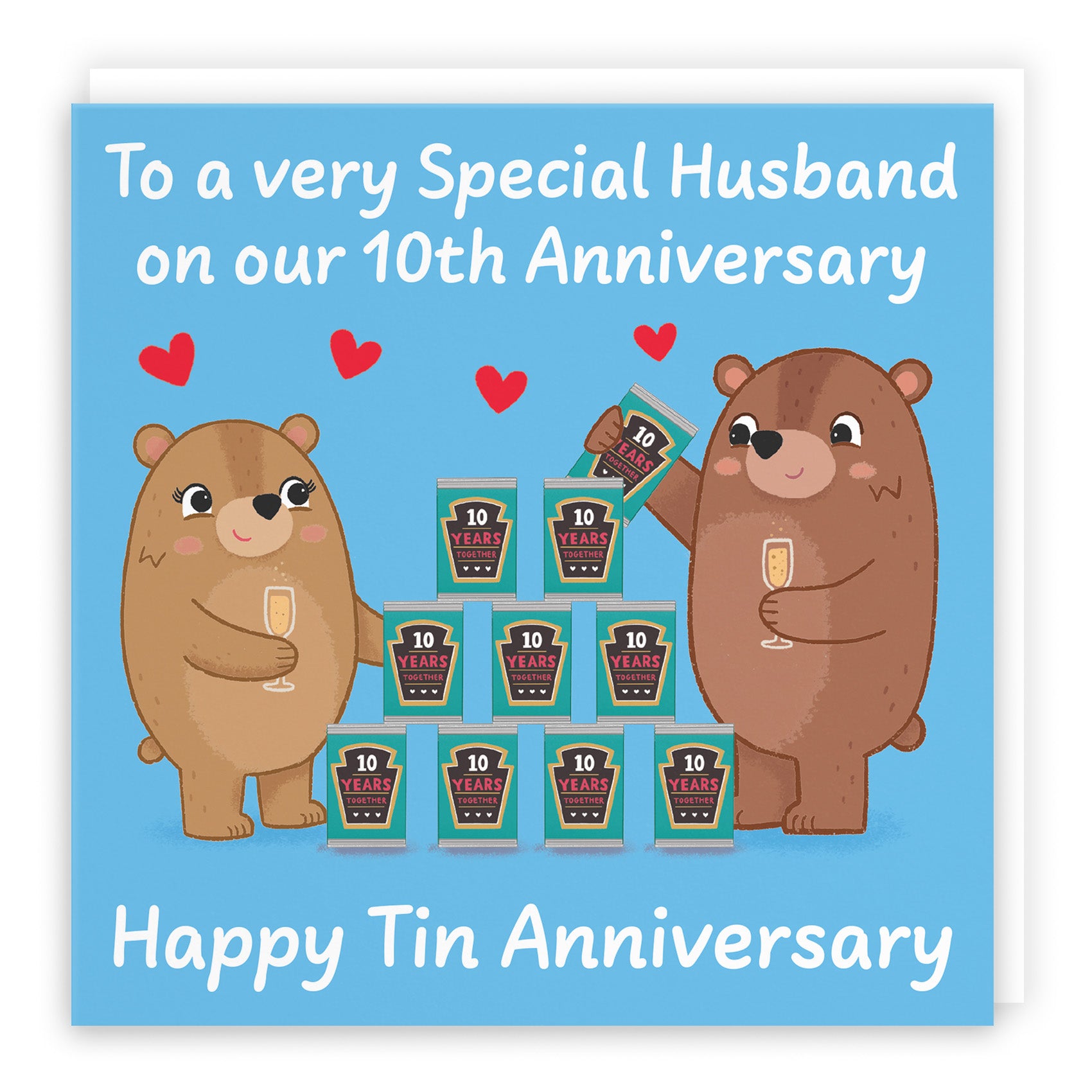 Bears Milestone Anniversary Card Love Story