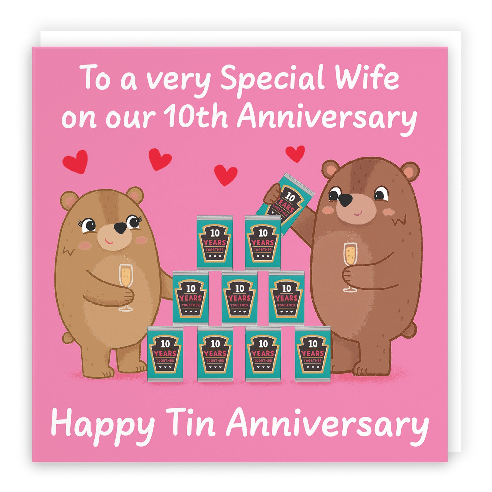 Bears Milestone Anniversary Card Love Story