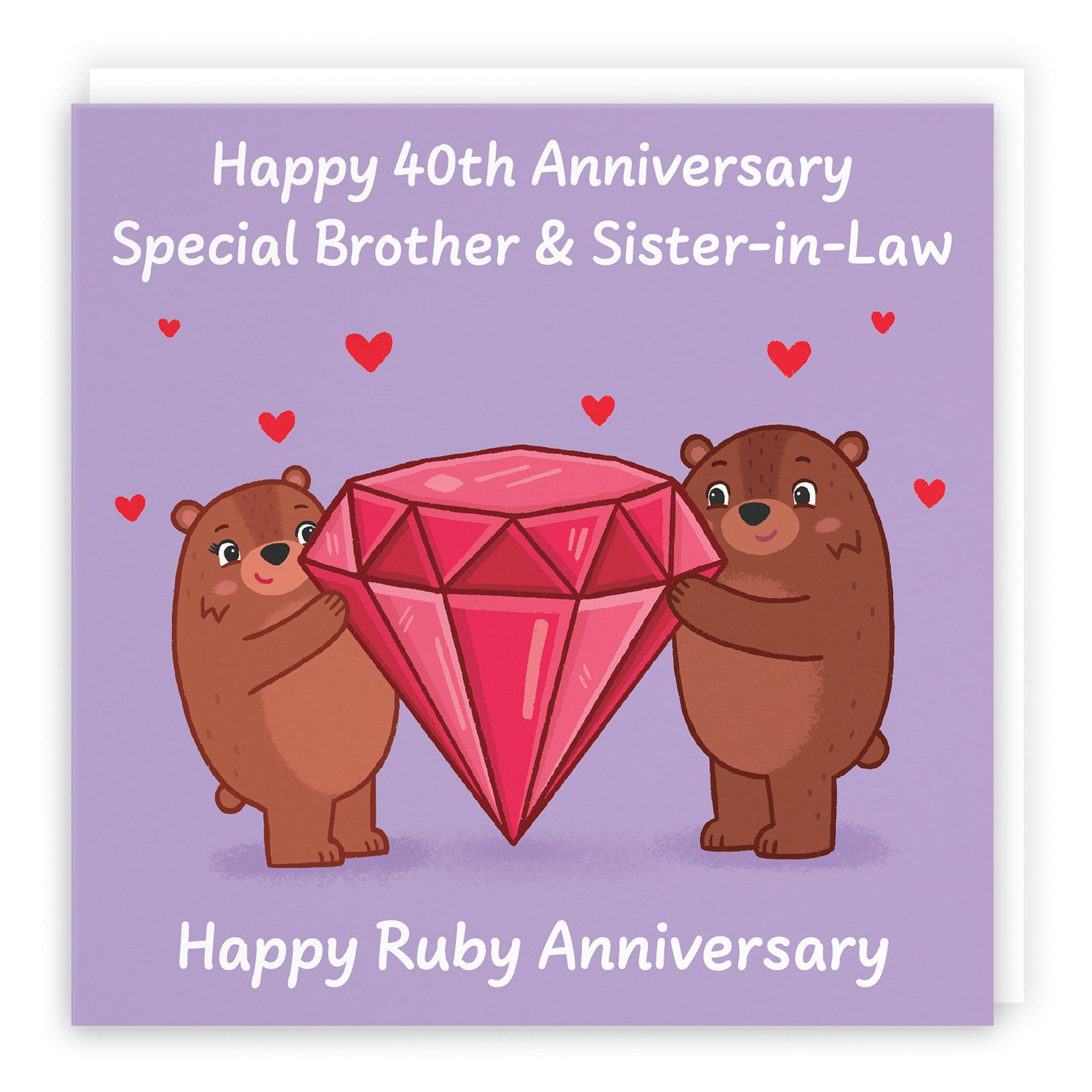 Bears Milestone Anniversary Card Love Story