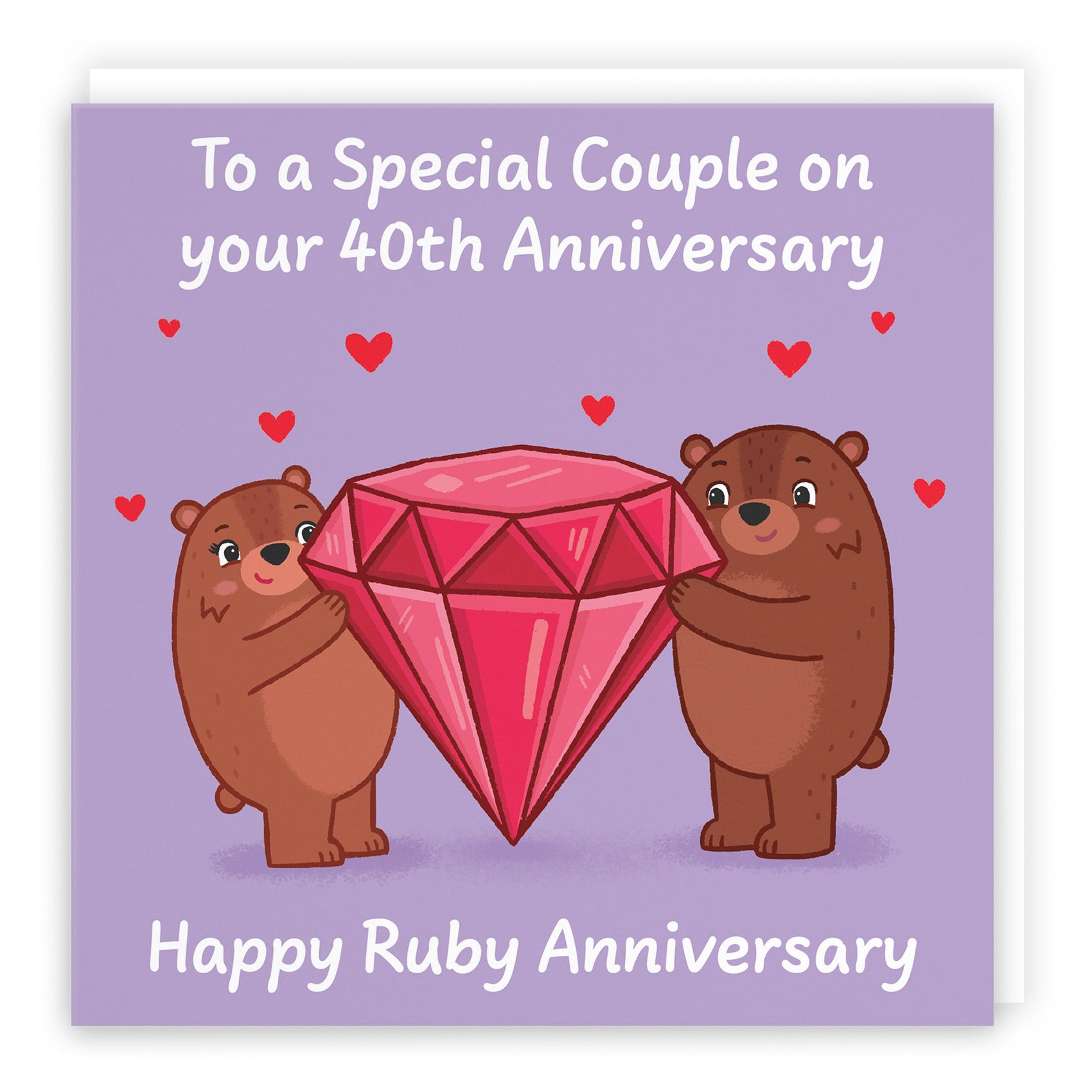 Bears Milestone Anniversary Card Love Story