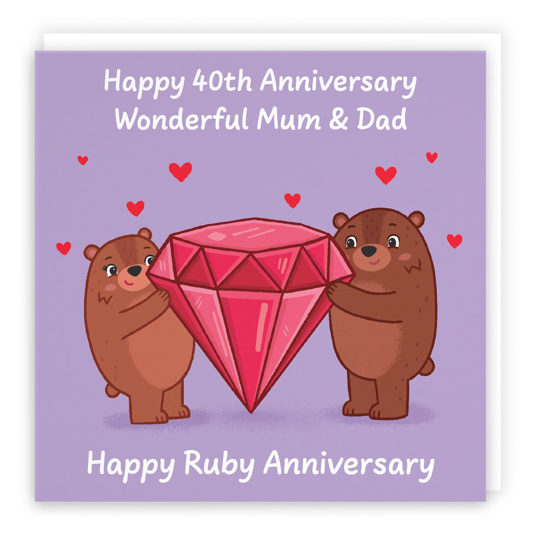 Bears Milestone Anniversary Card Love Story