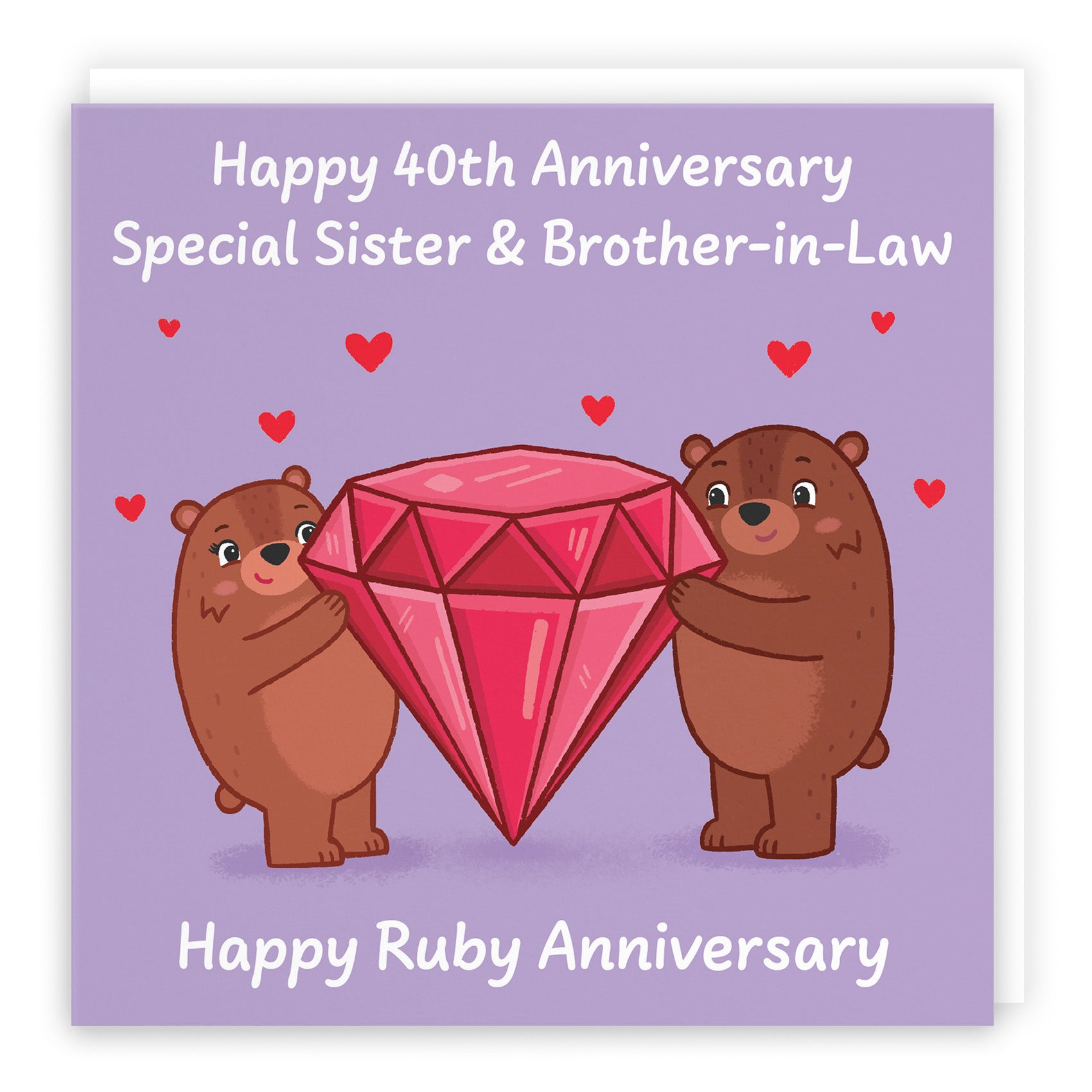 Bears Milestone Anniversary Card Love Story