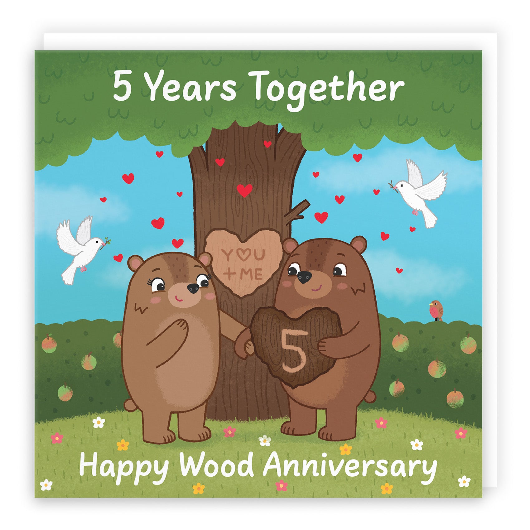 Bears Milestone Anniversary Card Love Story