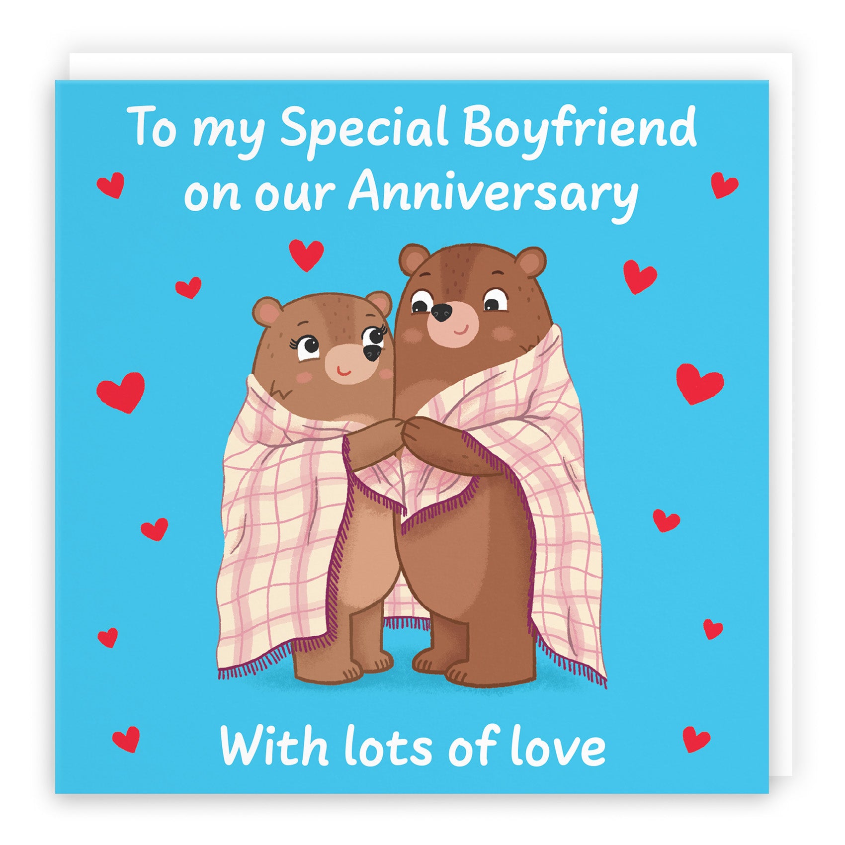 Snuggly Bears Anniversary Card Love Story