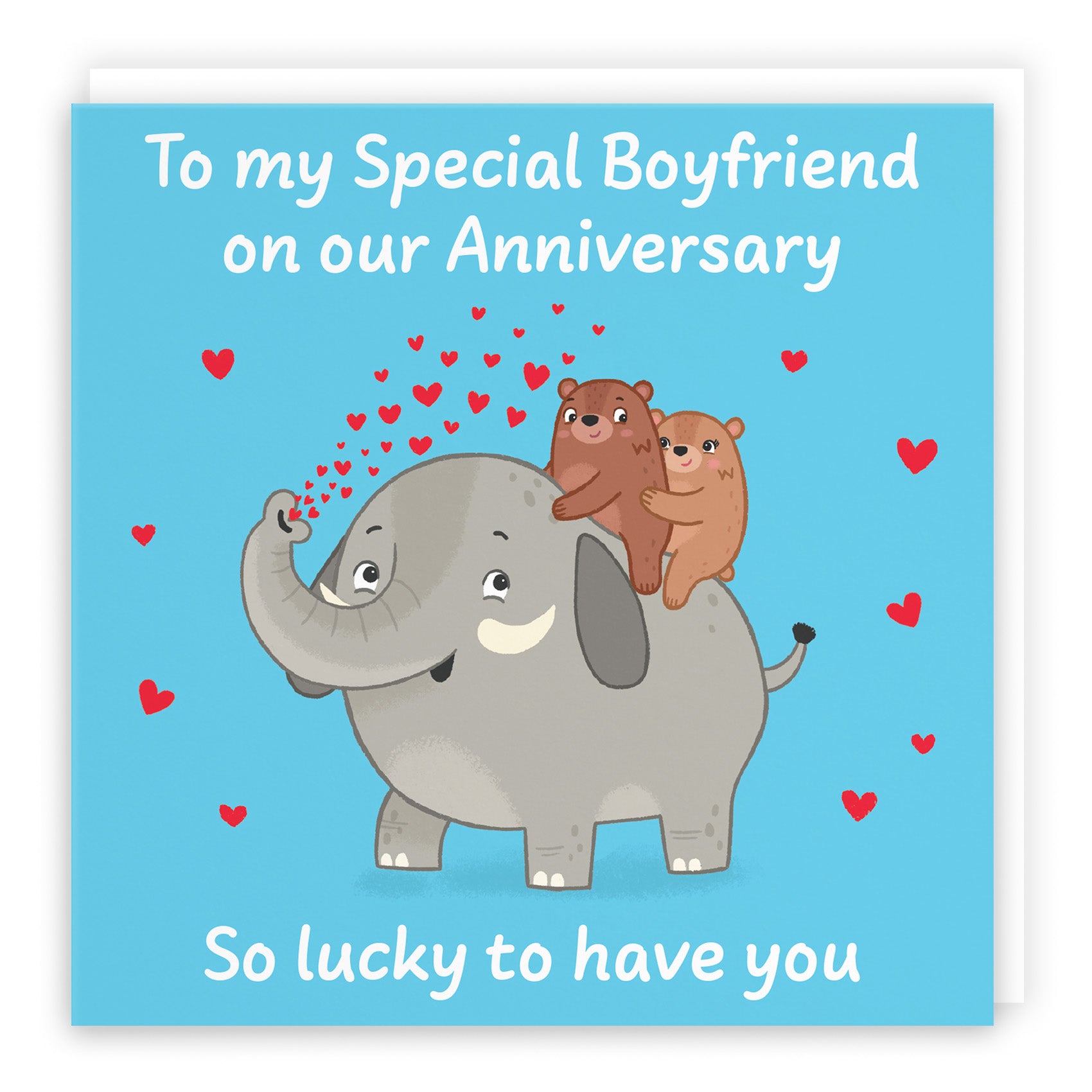 Elephant Love Anniversary Card Love Story