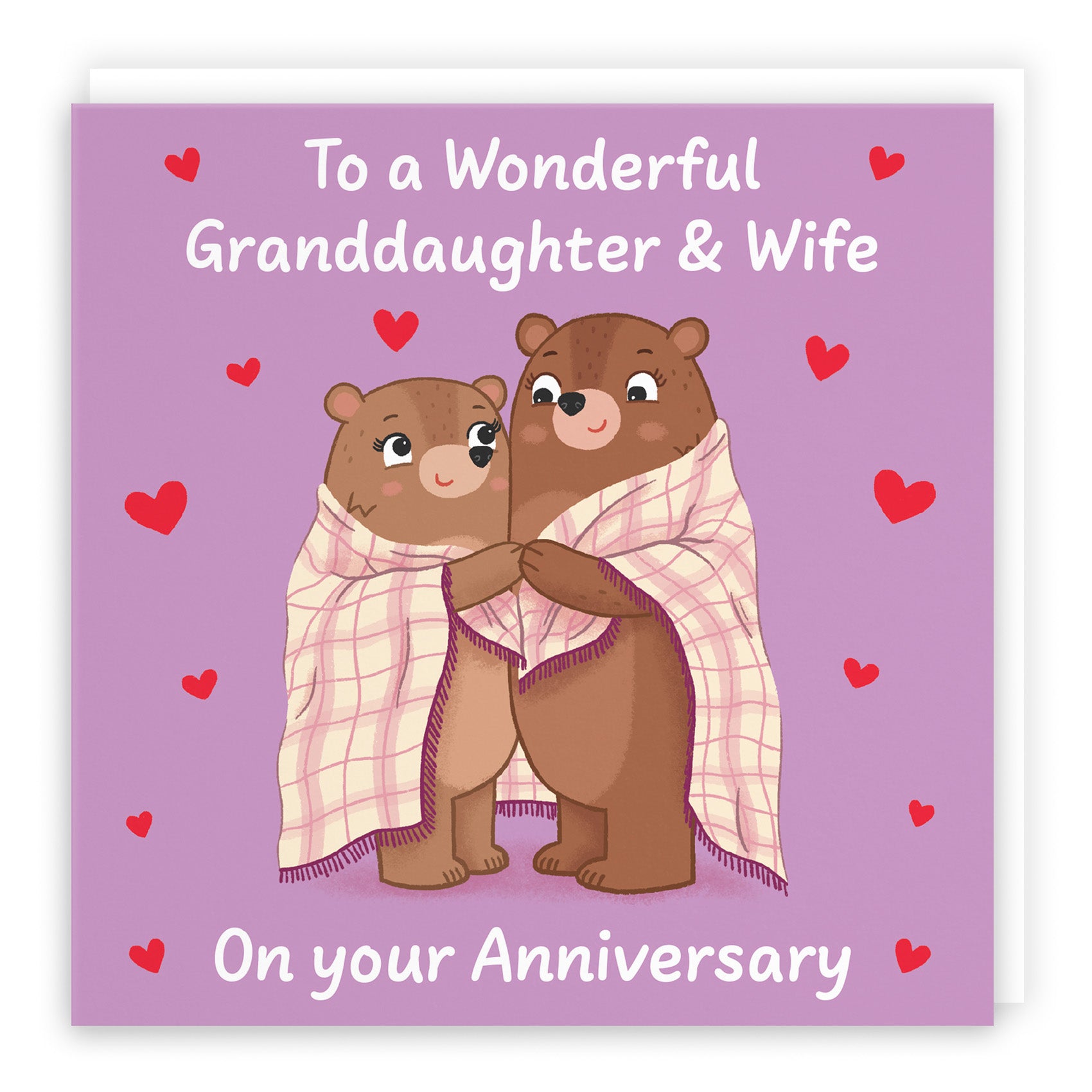 Snuggly Bears Anniversary Card Love Story