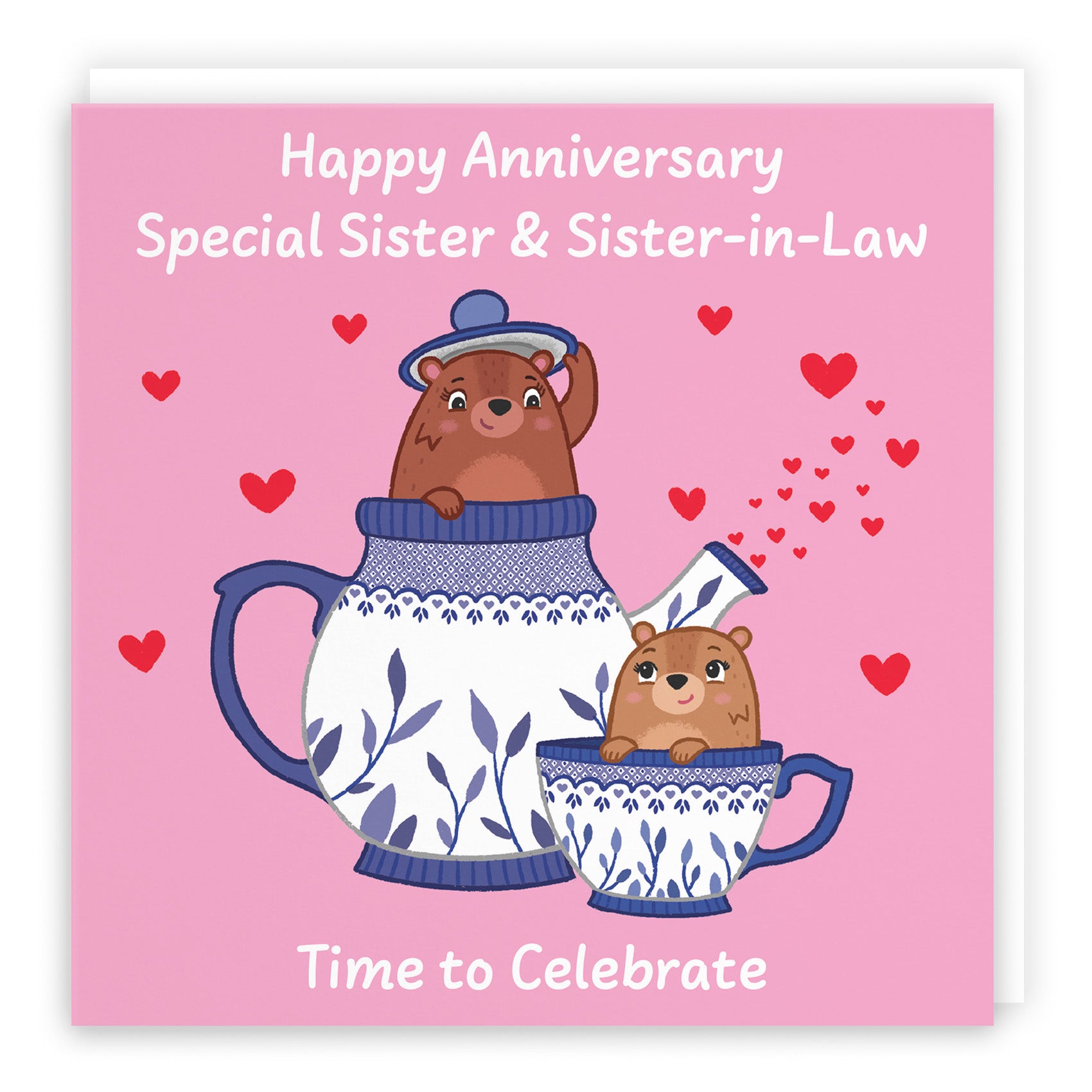 Cute Teapot Anniversary Card Love Story