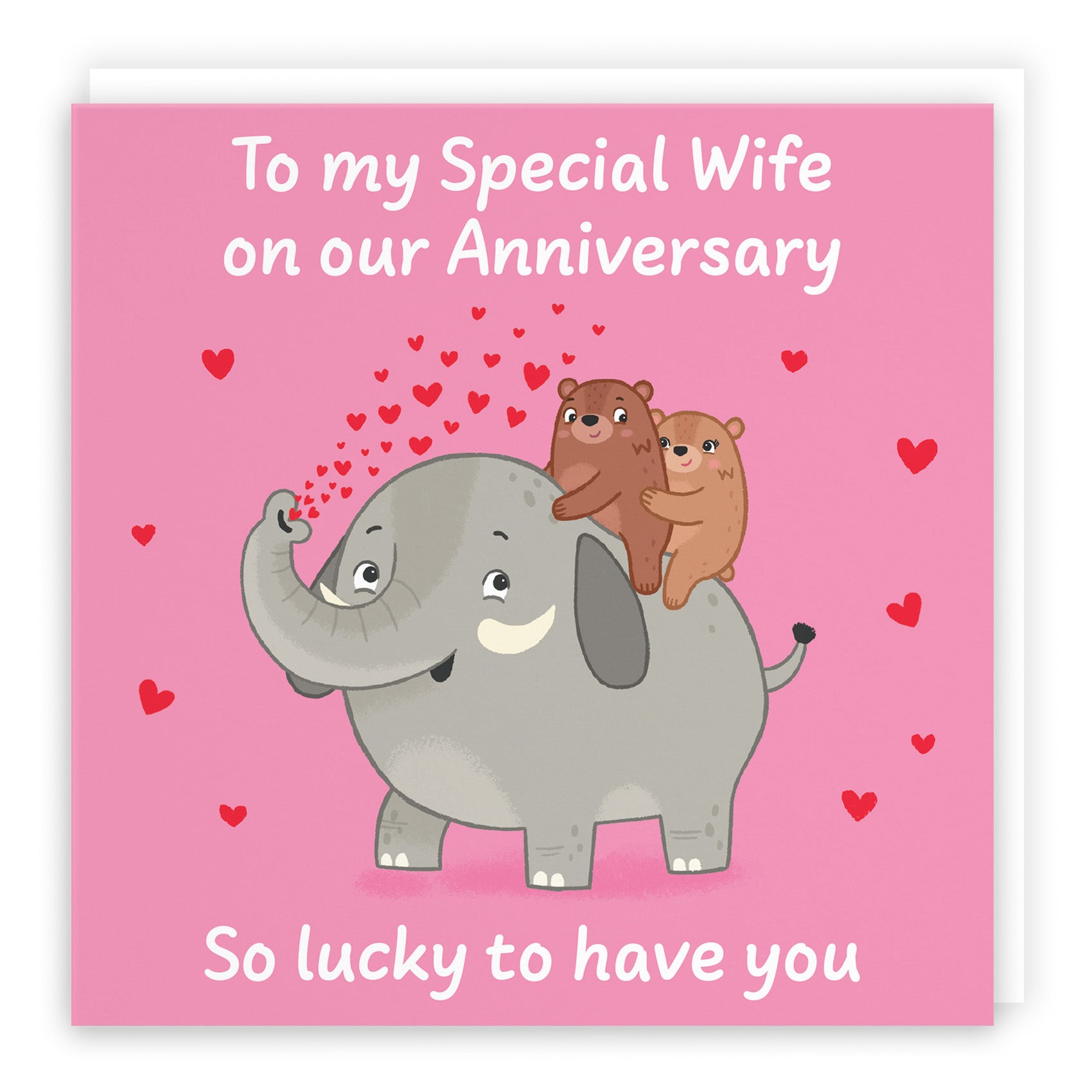 Elephant Love Anniversary Card Love Story