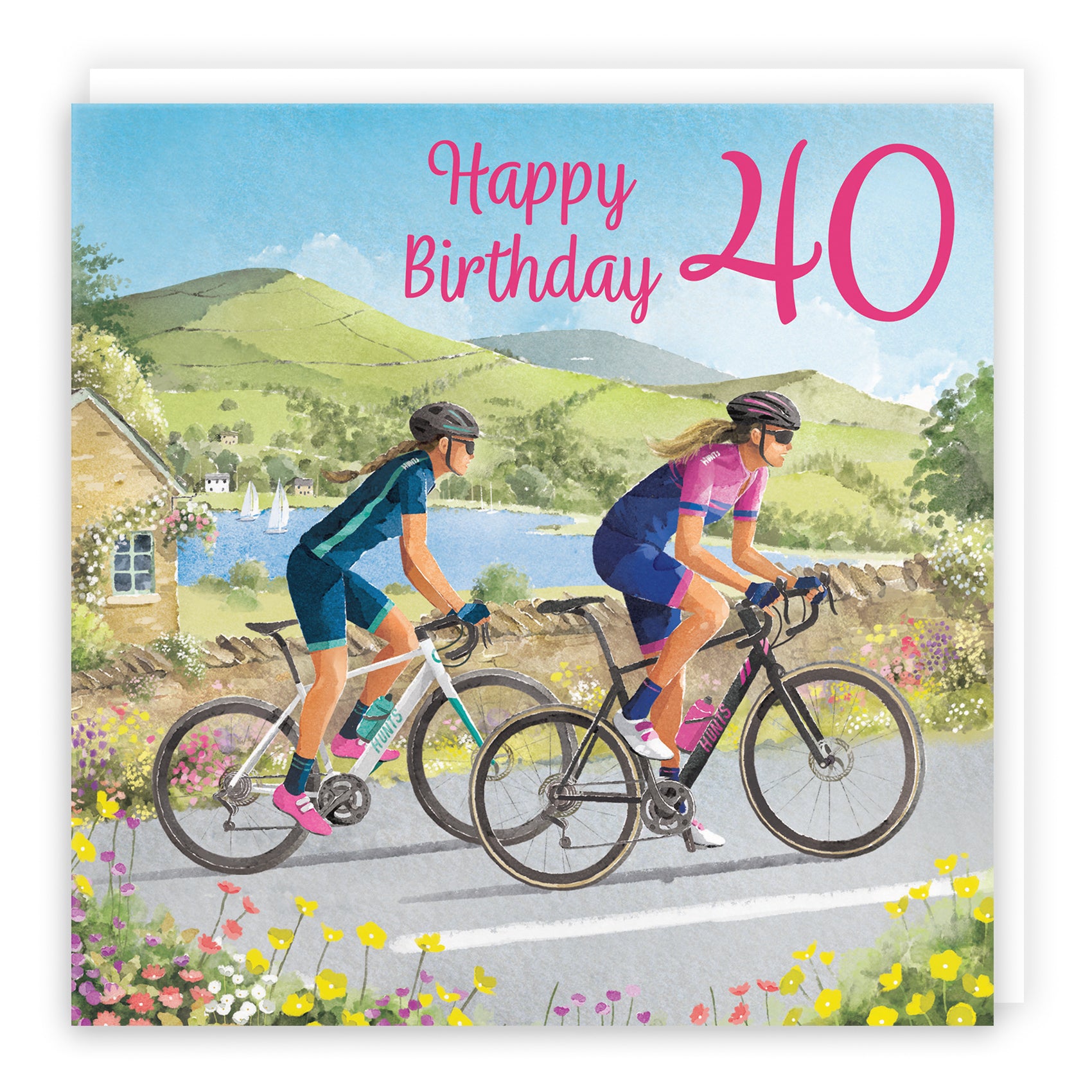 Female Cycling Birthday Card Milo's Gallery