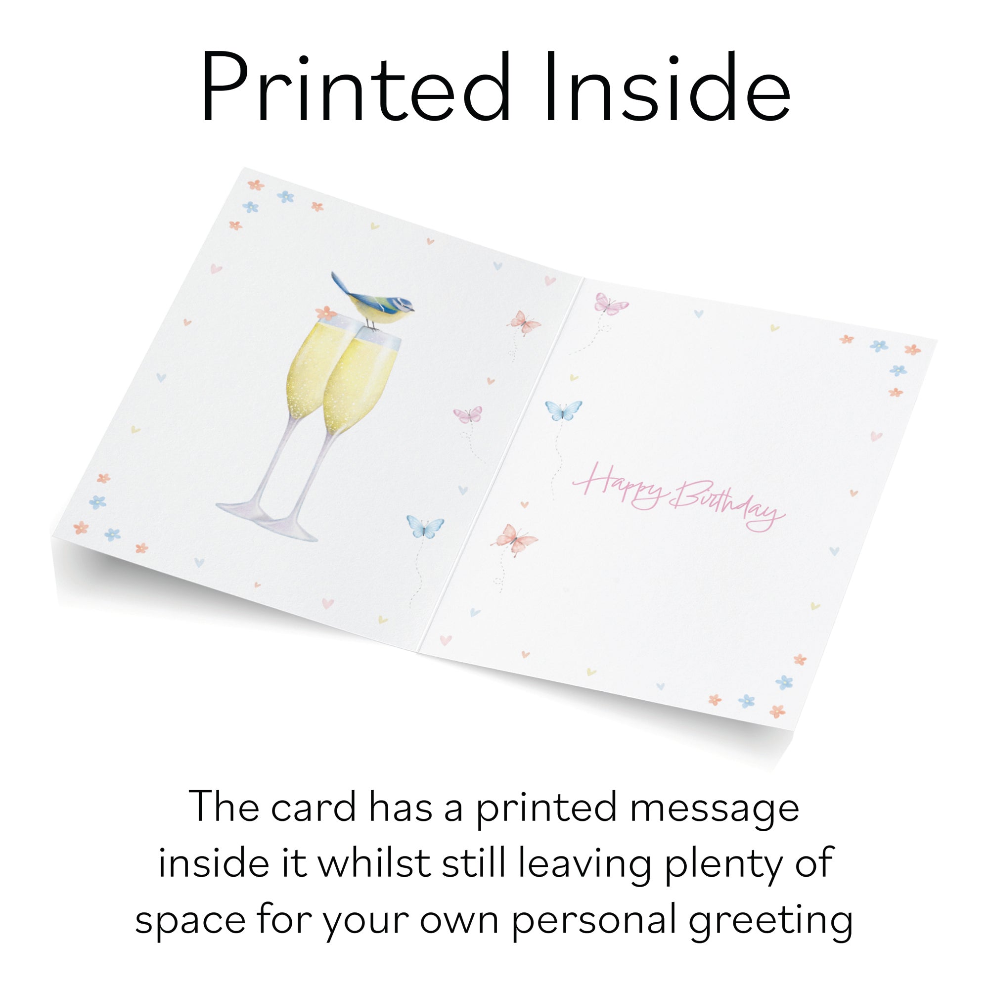 Champagne Flutes Birthday Card Milo's Gallery