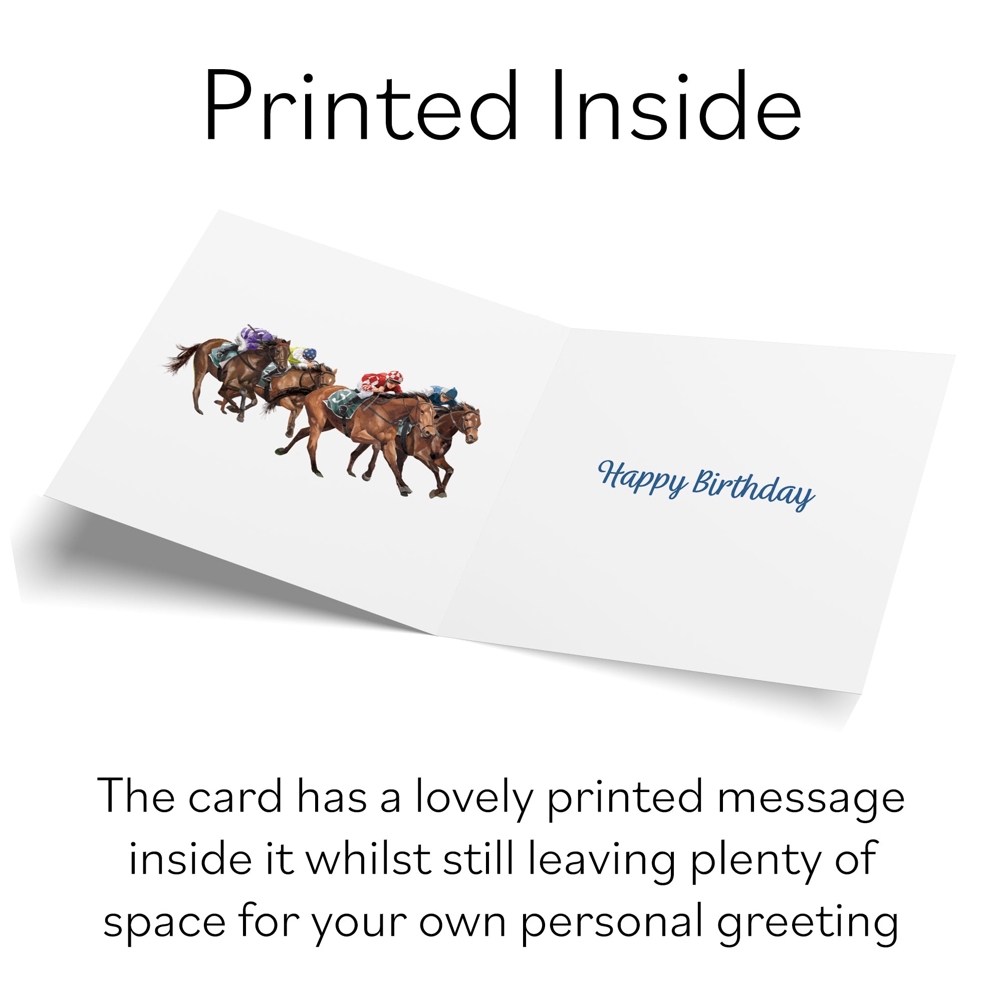 Horse Racing Birthday Card Milo's Gallery