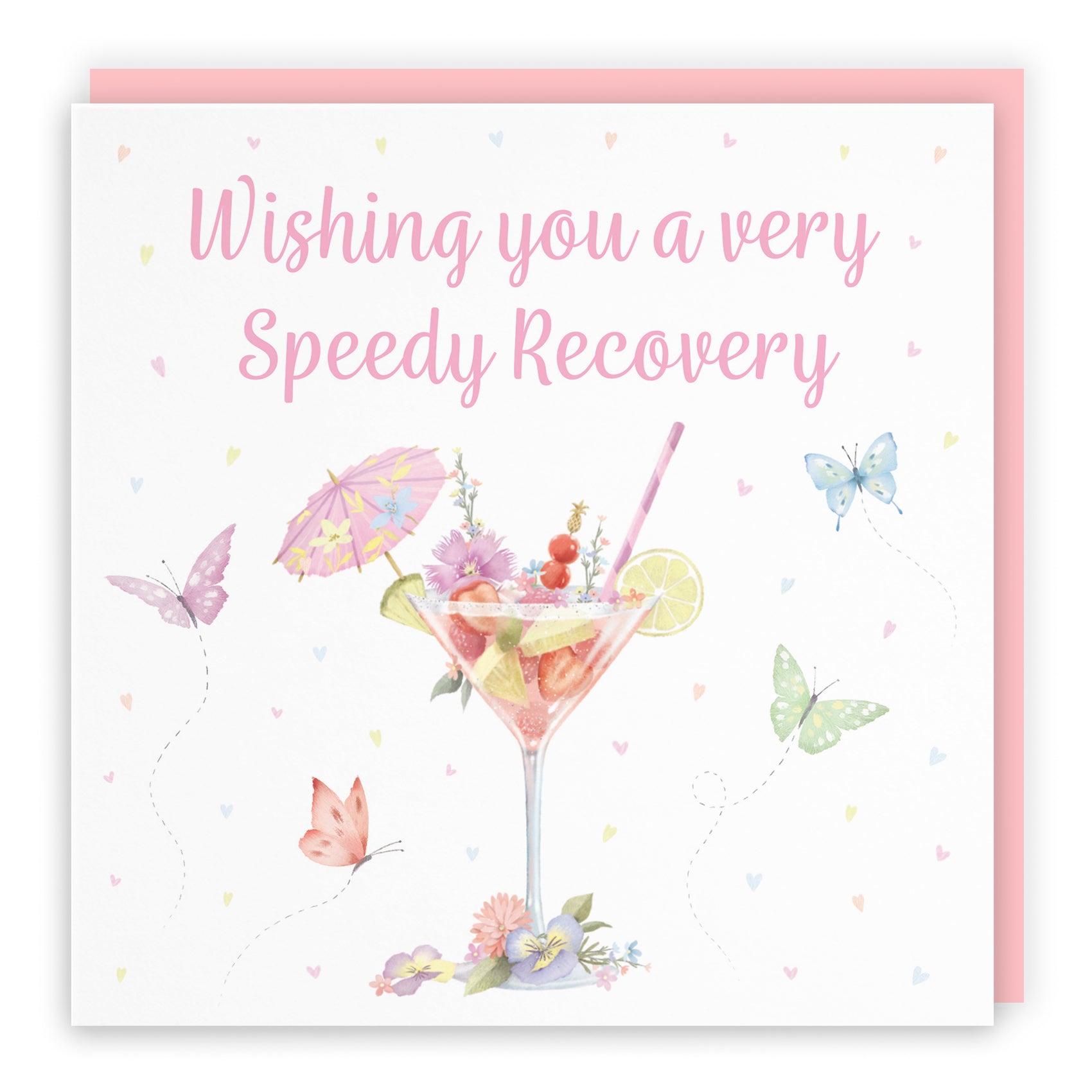 Pink Cocktail Get Well Card Milo's Gallery