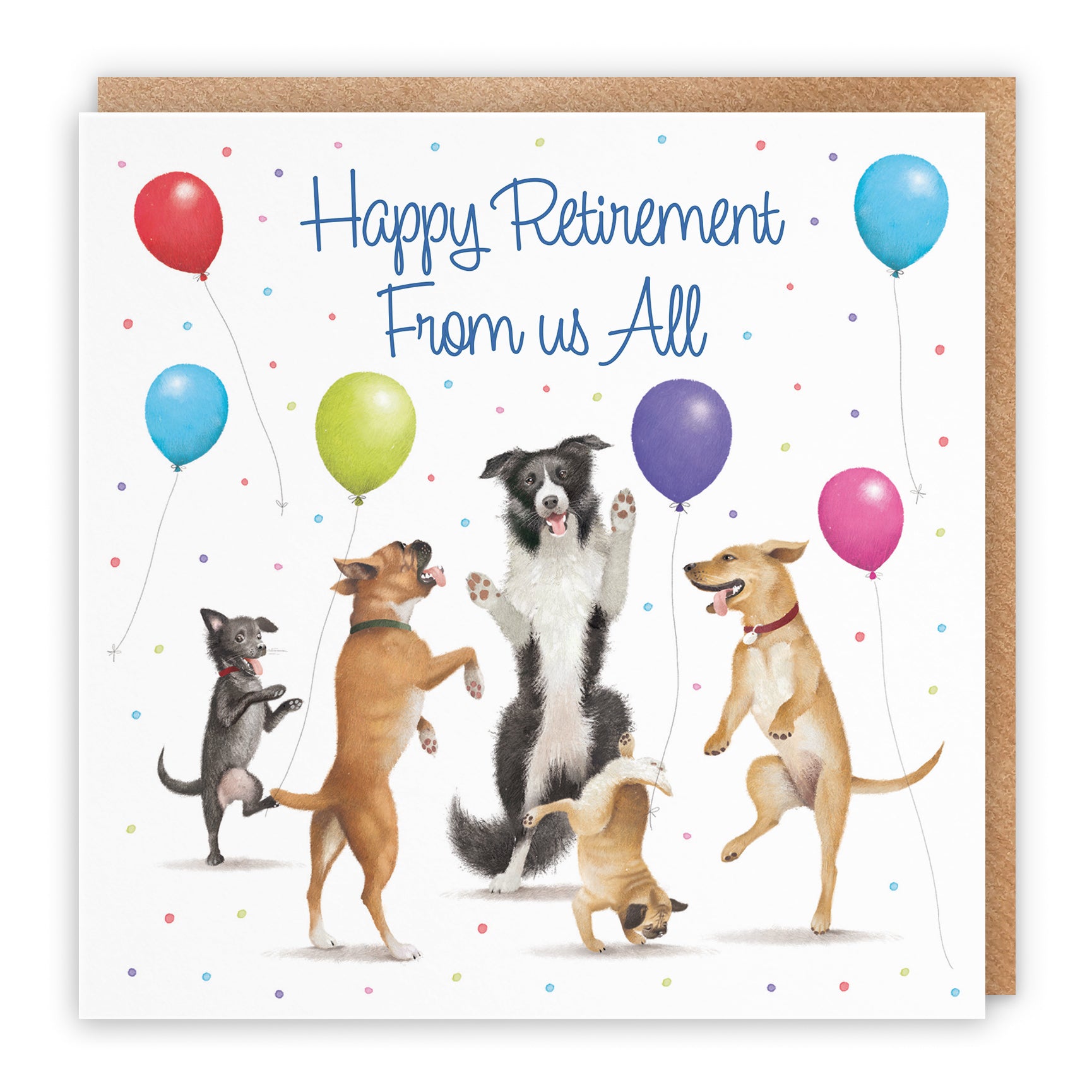 Dancing Dogs Retirement Card Milo's Gallery