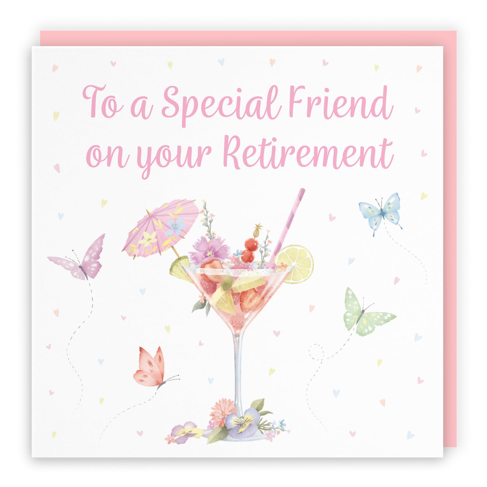 Pink Cocktail Retirement Card Milo's Gallery