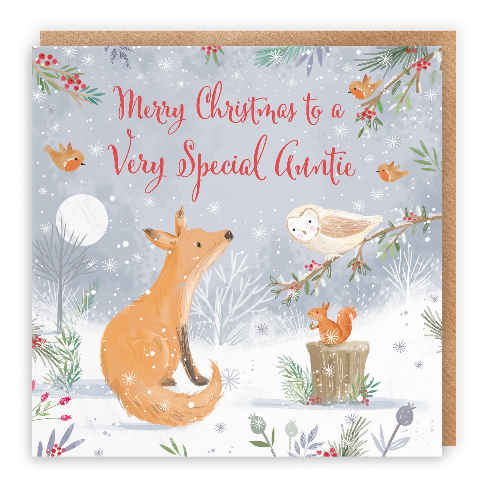 Fox Christmas Card Nature's Treasures