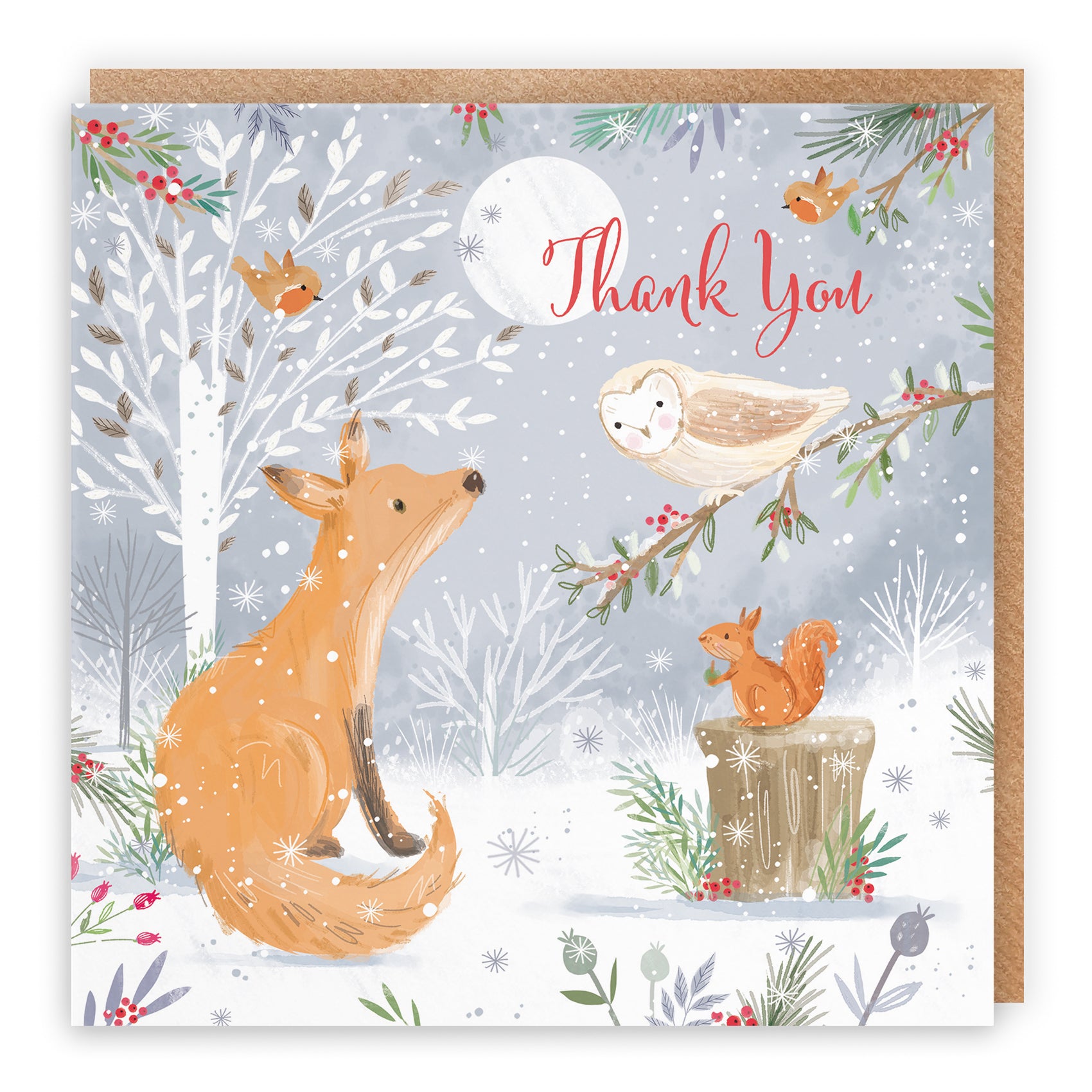 Fox Christmas Card Nature's Treasures