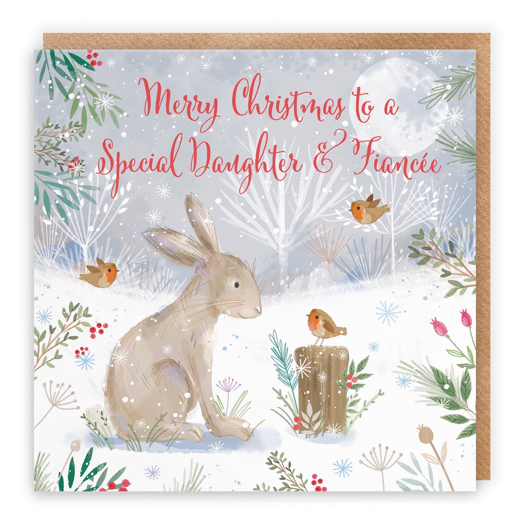 Hare Christmas Card Nature's Treasures