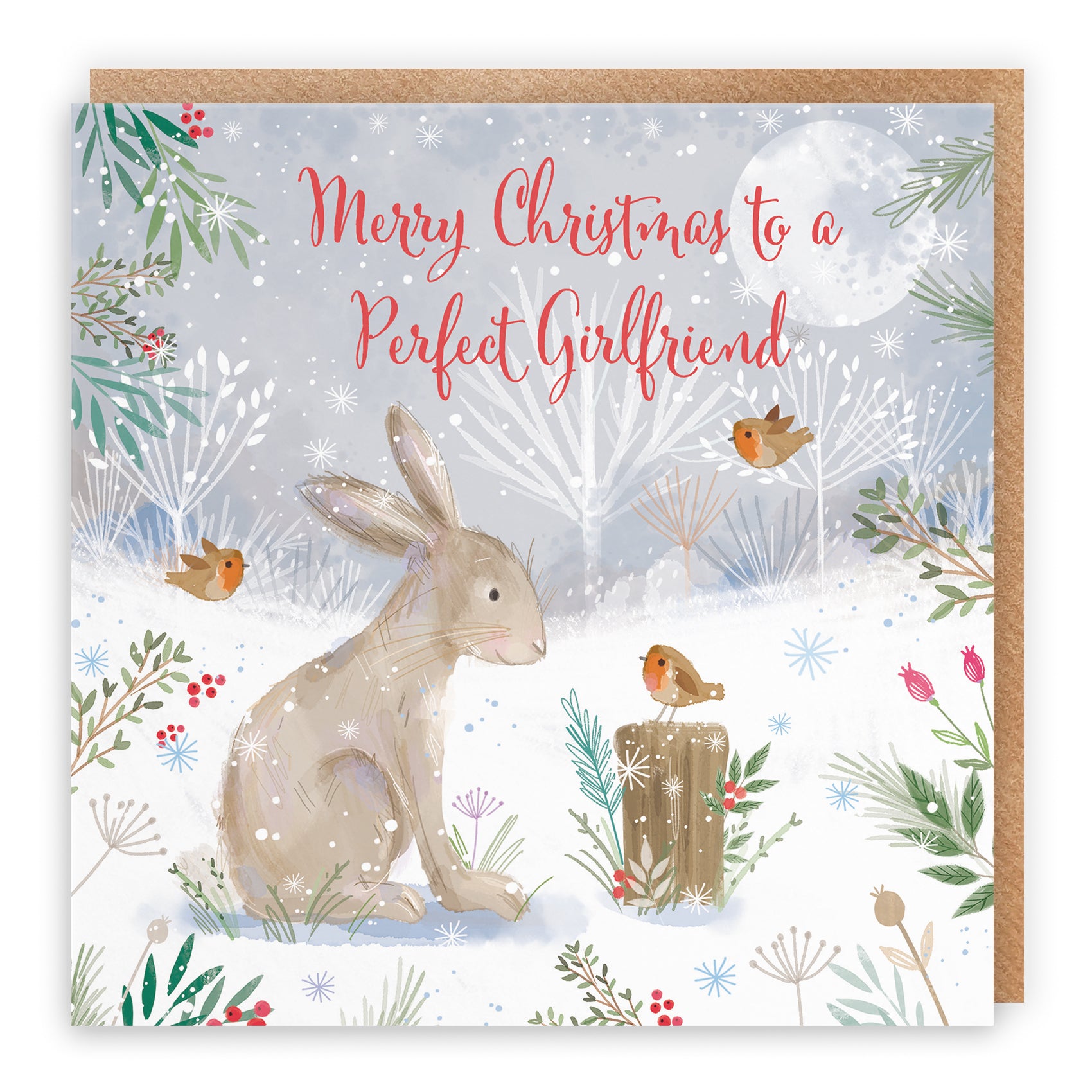 Hare Christmas Card Nature's Treasures